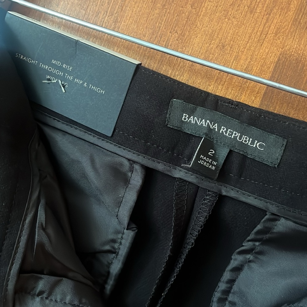 Banana Republic black "Blake" style pants-NWT-size 2-30" waist - Picture 4 of 9